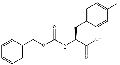 DL-4-iodo-N-[(phenylmethoxy)carbonyl]- Phenylalanine Struktur