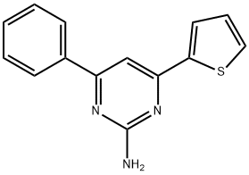 4-phenyl-6-(thiophen-2-yl)pyrimidin-2-amine Struktur