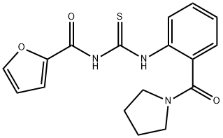 N-({[2-(1-pyrrolidinylcarbonyl)phenyl]amino}carbonothioyl)-2-furamide Struktur