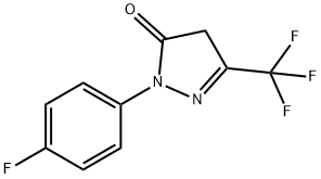 1-(4-fluorophenyl)-3-(trifluoromethyl)-1H-pyrazol-5(4H)-one Struktur