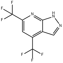 4,6-Bis(trifluoromethyl)-1H-pyrazolo[3,4-b]pyridine Struktur