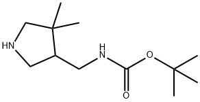 tert-butyl N-[(4,4-dimethylpyrrolidin-3-yl)methyl]carbamate Struktur