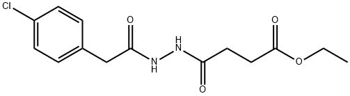 ethyl 4-{2-[(4-chlorophenyl)acetyl]hydrazino}-4-oxobutanoate Struktur