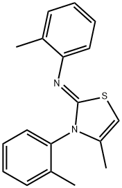 (Z)-4-methyl-N,3-di-o-tolylthiazol-2(3H)-imine Struktur