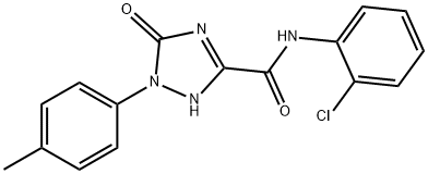 N-(2-CHLOROPHENYL)-5-OXO-1-(P-TOLYL)-2,5-DIHYDRO-1H-1,2,4-TRIAZOLE-3-CARBOXAMIDE Struktur