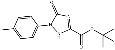 TERT-BUTYL 5-OXO-1-(P-TOLYL)-2,5-DIHYDRO-1H-1,2,4-TRIAZOLE-3-CARBOXYLATE Struktur