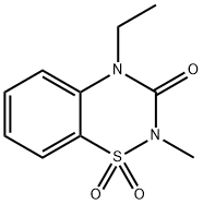 4-ETHYL-2-METHYL-2H-BENZO[E][1,2,4]THIADIAZIN-3(4H)-ONE 1,1-DIOXIDE Struktur