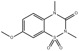 7-METHOXY-2,4-DIMETHYL-2H-BENZO[E][1,2,4]THIADIAZIN-3(4H)-ONE 1,1-DIOXIDE Struktur