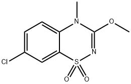 7-CHLORO-3-METHOXY-4-METHYL-4H-BENZO[E][1,2,4]THIADIAZINE 1,1-DIOXIDE Struktur