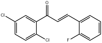 (2E)-1-(2,5-dichlorophenyl)-3-(2-fluorophenyl)prop-2-en-1-one Struktur