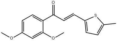 (2E)-1-(2,4-dimethoxyphenyl)-3-(5-methylthiophen-2-yl)prop-2-en-1-one Struktur