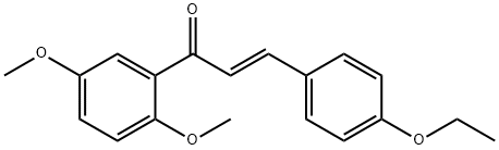 (2E)-1-(2,5-dimethoxyphenyl)-3-(4-ethoxyphenyl)prop-2-en-1-one Struktur