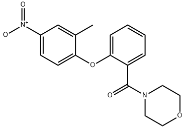 [2-(2-Methyl-4-nitro-phenoxy)-phenyl]-morpholin-4-yl-methanone Struktur