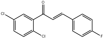 (2E)-1-(2,5-dichlorophenyl)-3-(4-fluorophenyl)prop-2-en-1-one Struktur