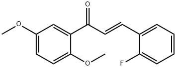 (2E)-1-(2,5-ジメトキシフェニル)-3-(2-フルオロフェニル)プロプ-2-エン-1-オン 化學(xué)構(gòu)造式