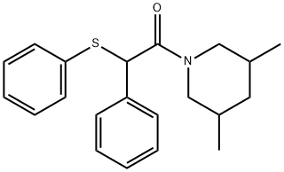 1-(3,5-dimethylpiperidin-1-yl)-2-phenyl-2-(phenylsulfanyl)ethanone Struktur