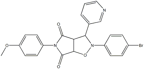 2-(4-bromophenyl)-5-(4-methoxyphenyl)-3-(pyridin-3-yl)tetrahydro-4H-pyrrolo[3,4-d]isoxazole-4,6(5H)-dione Struktur