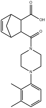 2-[4-(2,3-dimethylphenyl)piperazine-1-carbonyl]bicyclo[2.2.1]hept-5-ene-3-carboxylic acid Struktur