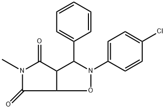 2-(4-chlorophenyl)-5-methyl-3-phenyltetrahydro-4H-pyrrolo[3,4-d]isoxazole-4,6(5H)-dione Struktur