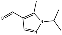 1-isopropyl-5-methyl-1H-pyrazole-4-carbaldehyde Struktur