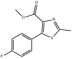 METHYL 5-(4-FLUOROPHENYL)-2-METHYLTHIAZOLE-4-CARBOXYLATE Struktur