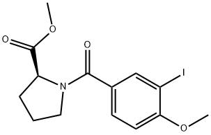 methyl 1-(3-iodo-4-methoxybenzoyl)prolinate Struktur