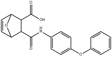 3-[(4-phenoxyphenyl)carbamoyl]-7-oxabicyclo[2.2.1]hept-5-ene-2-carboxylic acid Struktur