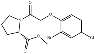 methyl 1-[(2-bromo-4-chlorophenoxy)acetyl]prolinate Structure