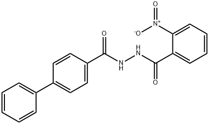 N'-(2-nitrobenzoyl)-4-biphenylcarbohydrazide Struktur