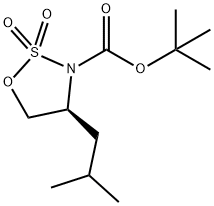 (S)-叔丁基 4-異丁基-1,2,3- 噁噻唑烷 -3-羧酸鹽 2,2-二氧化物 結(jié)構(gòu)式