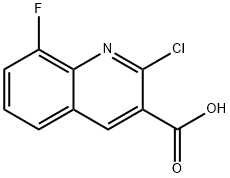 2-chloro-8-fluoroquinoline-3-carboxylic acid Struktur