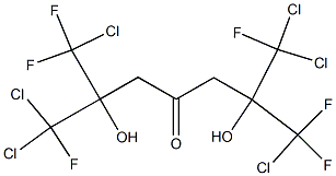 4-Heptanone,1,1,7,7-tetrachloro-2,6-bis(chlorodifluoromethyl)-1,7-difluoro-2,6-dihydroxy- Struktur