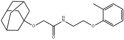 2-(1-adamantyloxy)-N-[2-(2-methylphenoxy)ethyl]acetamide Struktur