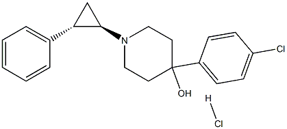 4-Piperidinol,4-(4-chlorophenyl)-1-(2-phenylcyclopropyl)-, hydrochloride, trans- (9CI) Struktur