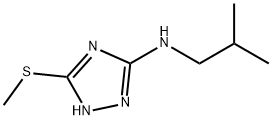 N-(2-methylpropyl)-3-(methylsulfanyl)-1H-1,2,4-triazol-5-amine Struktur