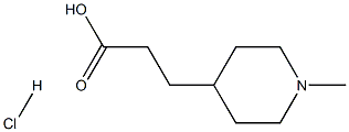 3-(1-methyl-4-piperidinyl)propanoic acid hydrochloride Struktur