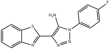 5-Benzothiazol-2-yl-3-(4-fluoro-phenyl)-3H-[1,2,3]triazol-4-ylamine Struktur