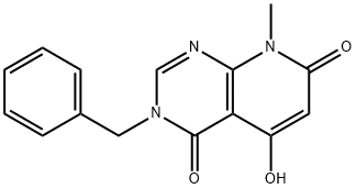 3-Benzyl-5-hydroxy-8-methyl-3H,8H-pyrido[2,3-d]pyrimidine-4,7-dione Struktur