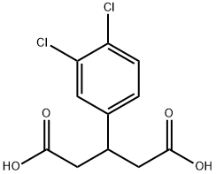 3-(3,4-dichlorophenyl)pentanedioic acid Struktur