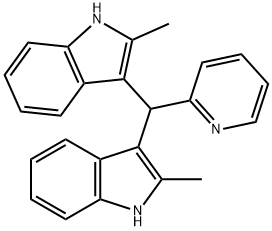 3,3-(pyridin-2-ylmethylene)bis(2-methyl-1H-indole) Struktur