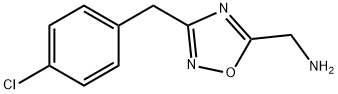 C-[3-(4-Chloro-benzyl)-[1,2,4]oxadiazol-5-yl]-methylamine Struktur