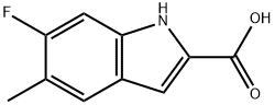 6-fluoro-5-methylindole-2-carboxylic acid Struktur