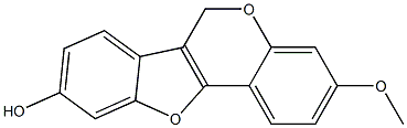 6H-Benzofuro[3,2-c][1]benzopyran-9-ol,3-methoxy- Struktur