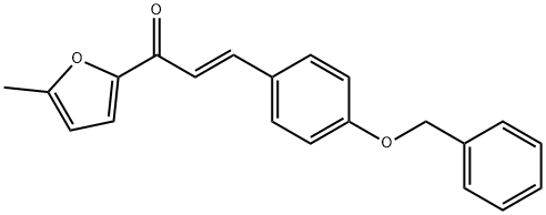 (2E)-3-[4-(benzyloxy)phenyl]-1-(5-methylfuran-2-yl)prop-2-en-1-one Struktur