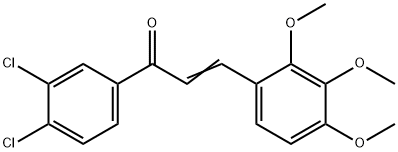 (2E)-1-(3,4-dichlorophenyl)-3-(2,3,4-trimethoxyphenyl)prop-2-en-1-one Struktur