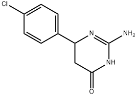 2-Amino-6-(4-chloro-phenyl)-5,6-dihydro-3H-pyrimidin-4-one Struktur