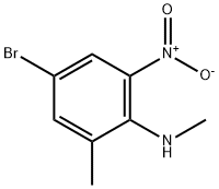 (4-Bromo-2-methyl-6-nitro-phenyl)-methyl-amine Struktur