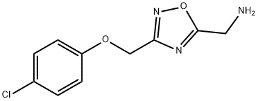 C-[3-(4-Chloro-phenoxymethyl)-[1,2,4]oxadiazol-5-yl]-methylamine Struktur