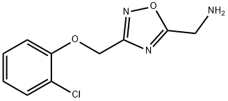 C-[3-(2-Chloro-phenoxymethyl)-[1,2,4]oxadiazol-5-yl]-methylamine Struktur