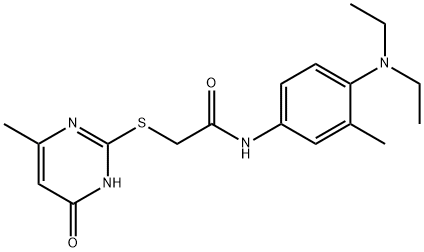 N-[4-(diethylamino)-3-methylphenyl]-2-[(6-methyl-4-oxo-1H-pyrimidin-2-yl)sulfanyl]acetamide Struktur